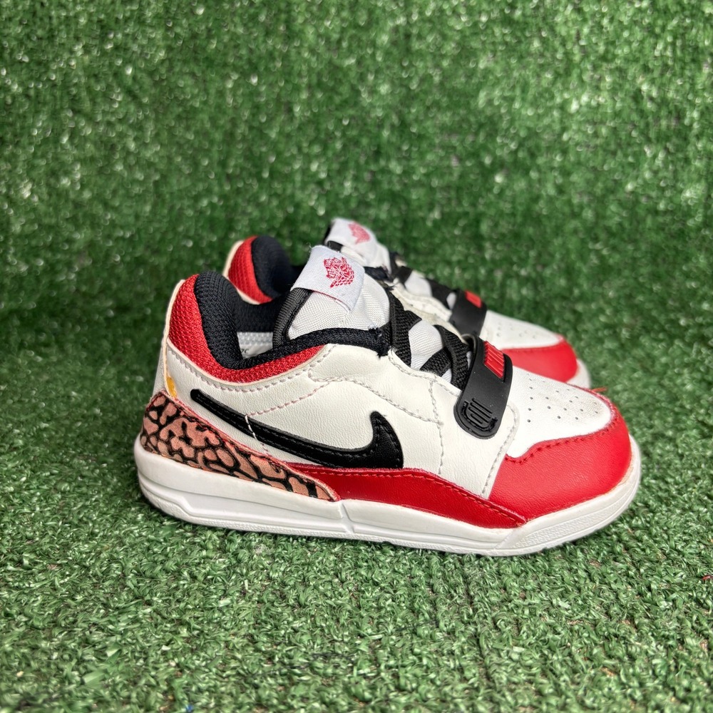 Jordan Legacy 312 Low Chicago Elephant Print Athletic Sneakers Red Toddler Sz 7C